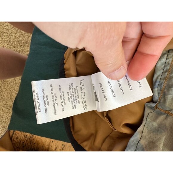 Salty Crew Technical Mens Hooded Jacket Large Yellow Brown Lightweight Polyester - Picture 5 of 7